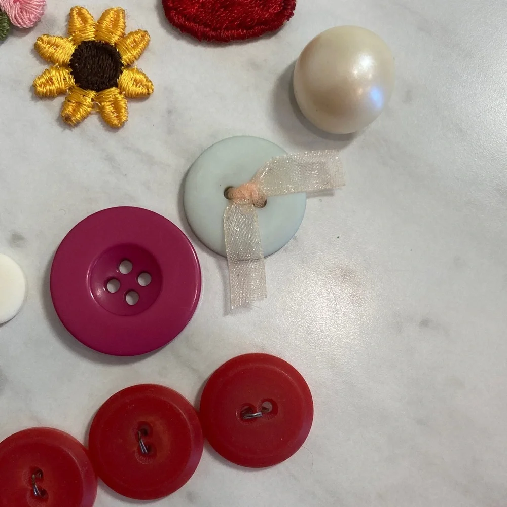 Scrapbooking Embellishments Flowers, Embroidered Accents, Buttons